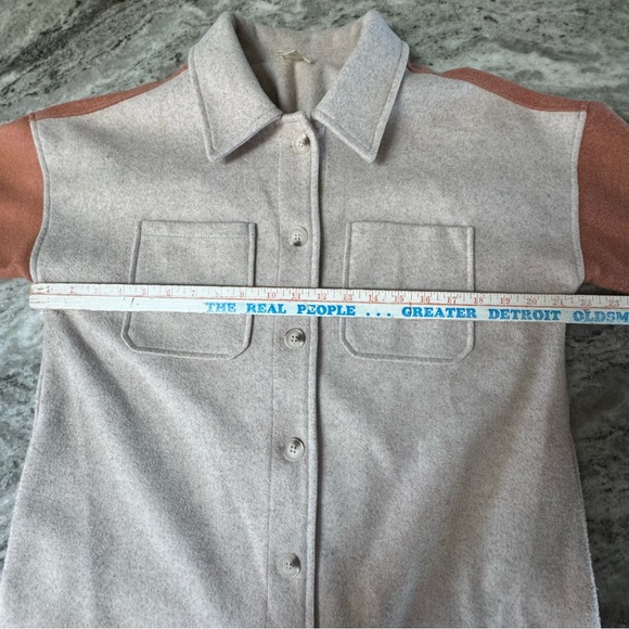 Hem & Thread Colorblock Shacket Jacket Oversized Medium (T1) - Picture 5 of 8